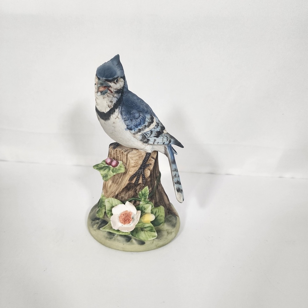 Gorham Gallery Birds Blue Jay Porcelain Figurine Made in Japan‎ 7"